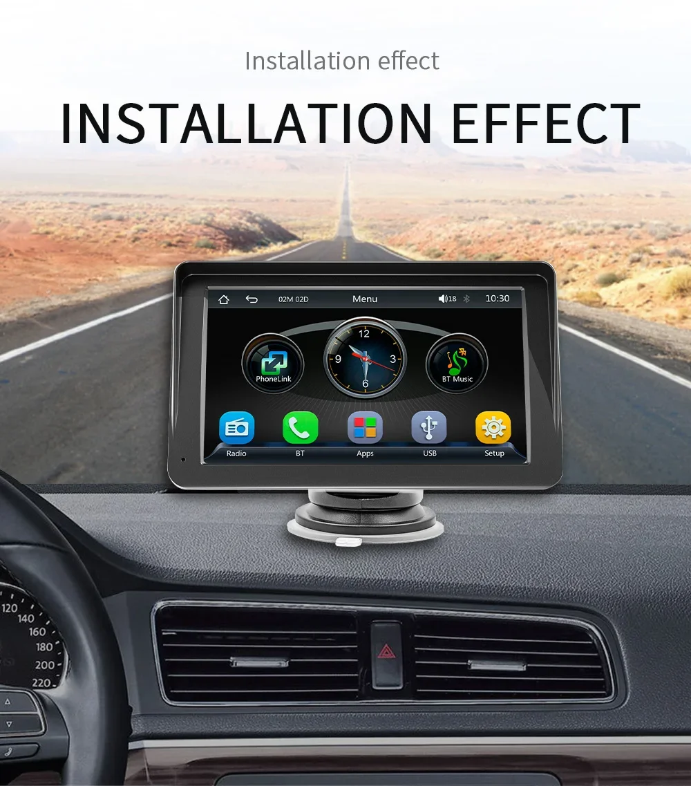 7-Inch touch screen navigation Bluetooth FM smart car monitor PND wireless car playback screen Mp5 smart car Dvd player