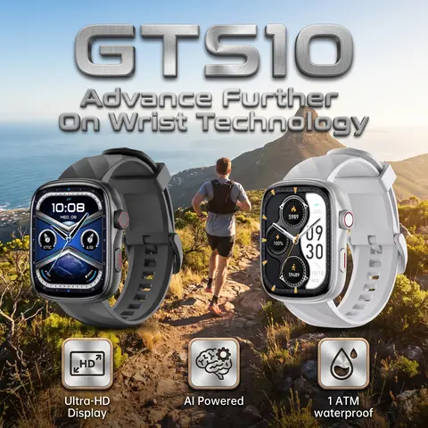 GTS10 Smart Watch Men 1.95" AMOLED Large Screen AI Sleep Analysis Fitness Tracker Heart Rate Health Monitor Sports Smartwatch