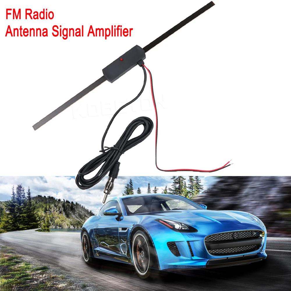 

Car Windshield AM FM Radio Antenna Signal Stereo Amplifier 12V Active Hidden Booster Truck Vehicle Aerial Boat RV Signal Enhance