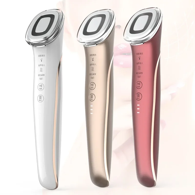 Facial lifting, beauty cleaning, multifunctional vibration massager, color light rejuvenation, skin export and import device