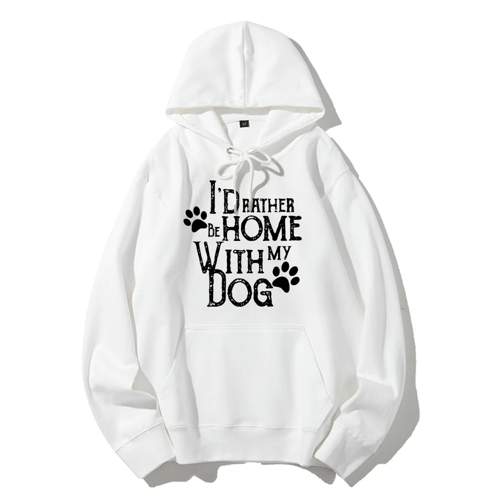 Unisex Sweatshirt  Long Sleeves Casual Hoodies Stylish Pullover Daily Wear Multiple Colors   I Wish I Could Be Home With My Dog