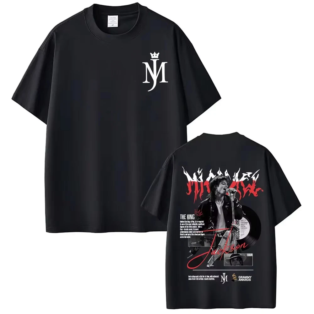 King of Pop Michael Jackson Bad Era Graphic T-shirt, Unisex Fashion Hip Hop Pop Music Summer Women And Men T-Shirt
