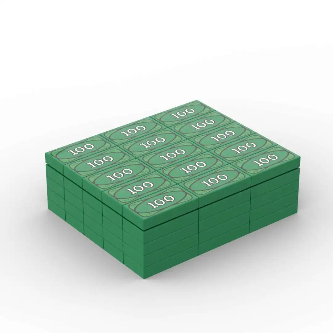 DIYシティバンクATMセット金庫ブロックキットドル紙幣マネーアクセサリーシティMOCビルディングブロック用