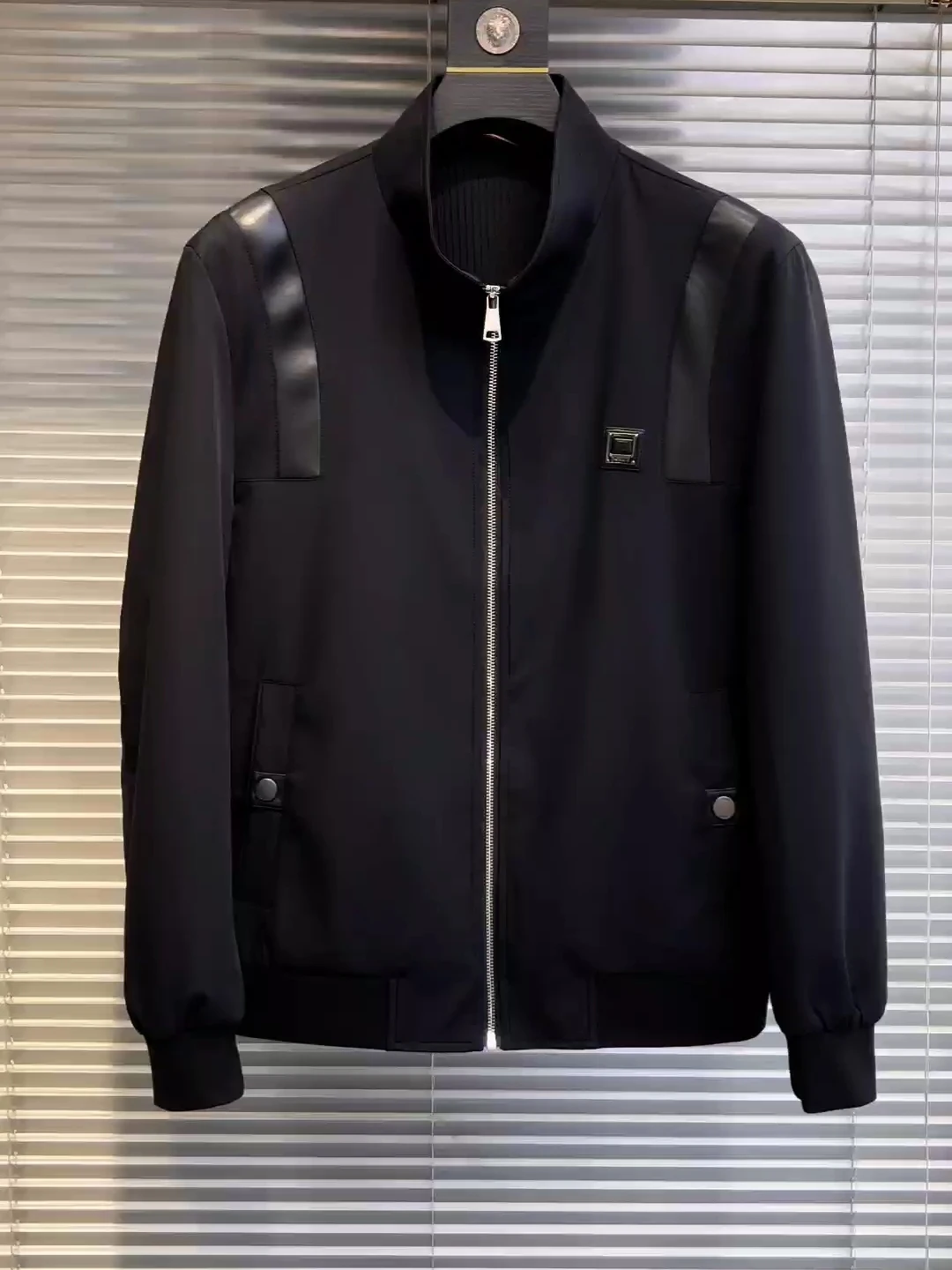 

Мужская повседневная куртка с воротником-стойкой, высокое качество, премиальный вид, весна-осень, новинка, модная, приталенная, стильная