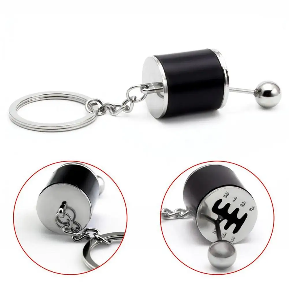 Car Shifter Gear Keychain Creative Manual Transmission Shift Lever Keyring Fidget Toy Auto Shifter Key Chain