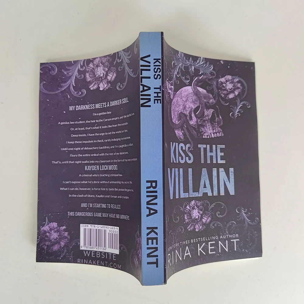 Kiss the Villain by Rina Kent - Dark Romance & Enemies-to-Lovers Paperback Book