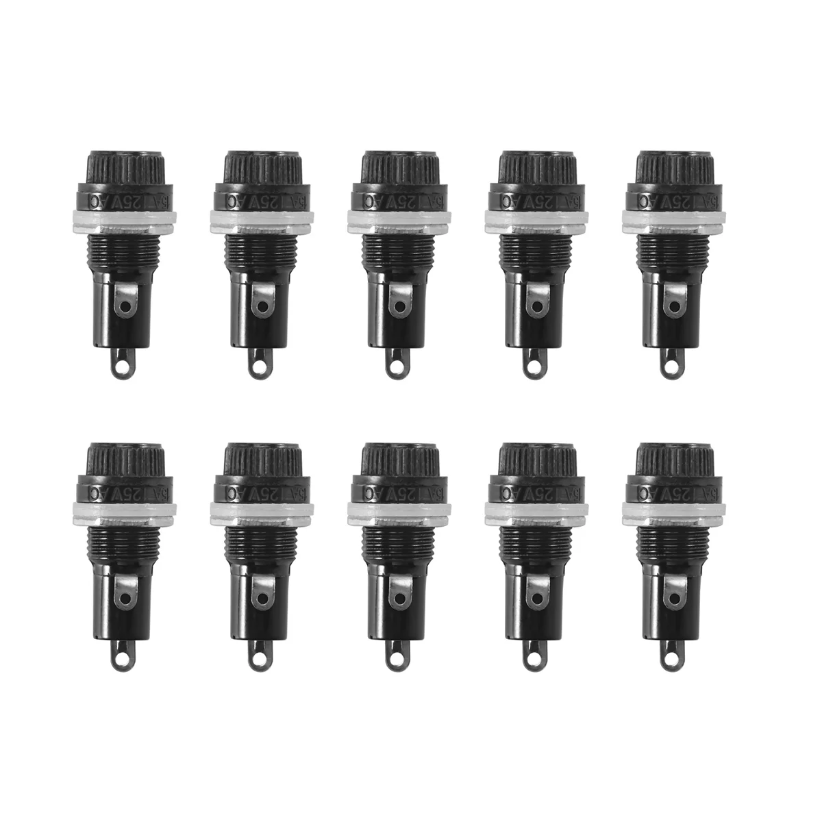 10 Pcs Electrical Panel Mounted 5 x 20mm Fuse Holder