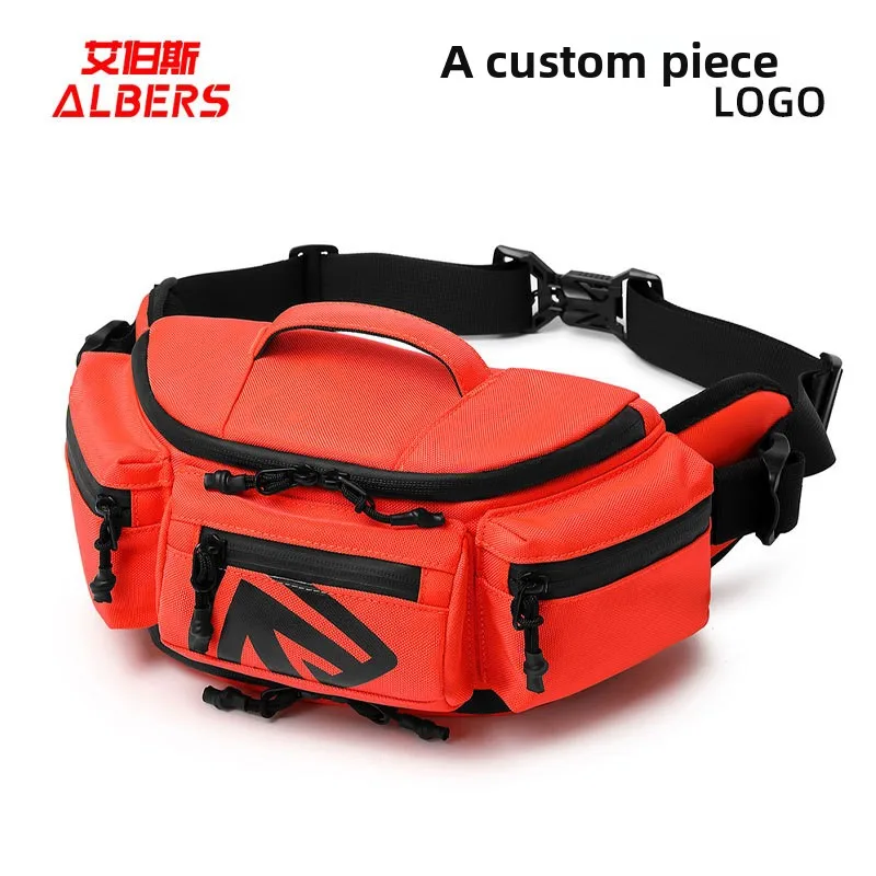 Motorcycle Riding Waist Bag Expandable Motorbike Hip Pack with Magnetic Buckle Reflective Zipper for Long Distance Touring and
