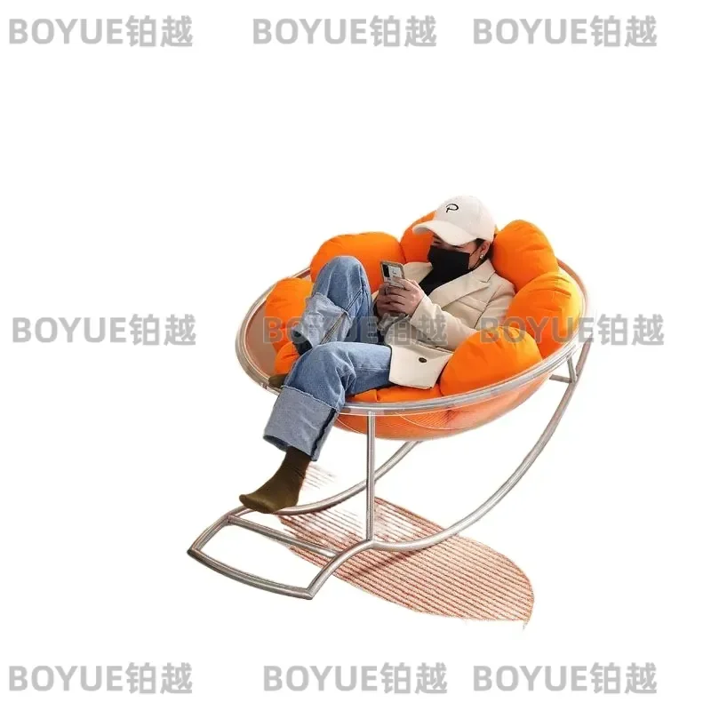 Transparent Acrylic Bubble Chair Hanging Swing Seat Hemisphere Rocking Lounger for Indoor Outdoor Balcony Patio Garden Decor