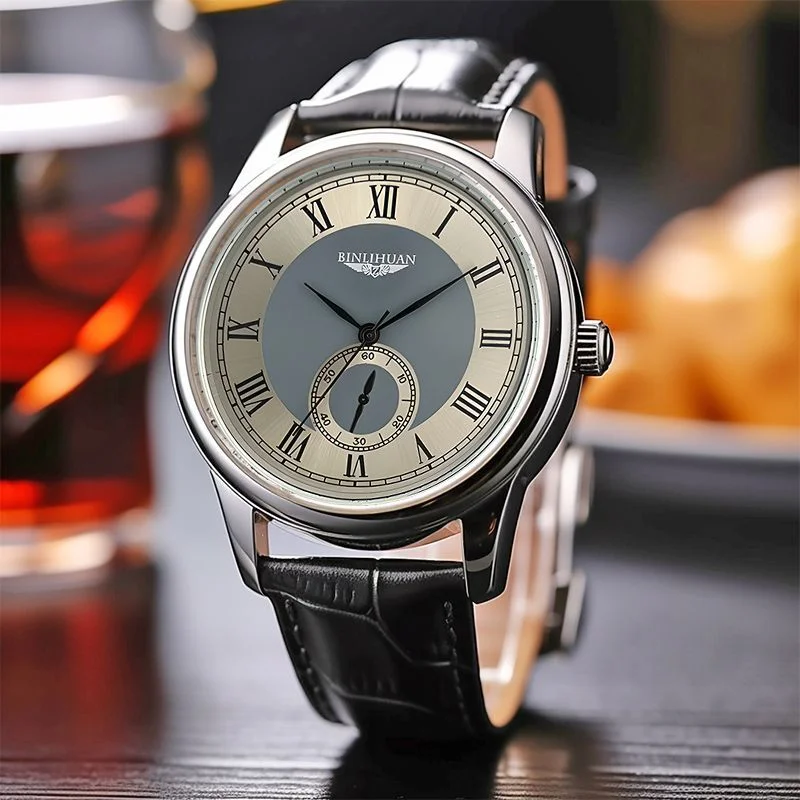 2025 العلامة التجارية الجديدة رجل ساعة اليد الفاخرة الأعمال مقاوم للماء ساعة رجالية للرجال كوارتز ساعة جلدية ساعات رجالية reloj وسيم