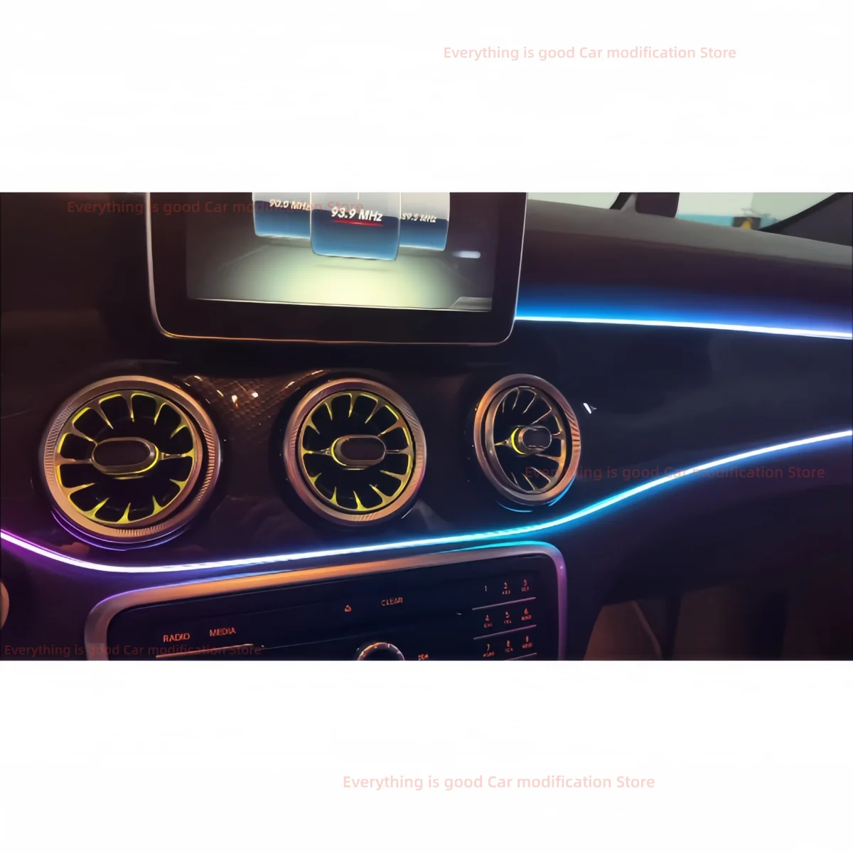 For Mercedes Benz B-Class W246/A-Class W176/GLA X156/CLA C117 LED Atmosphere Lamp Emitting Vent Car Accessories Ambient Light