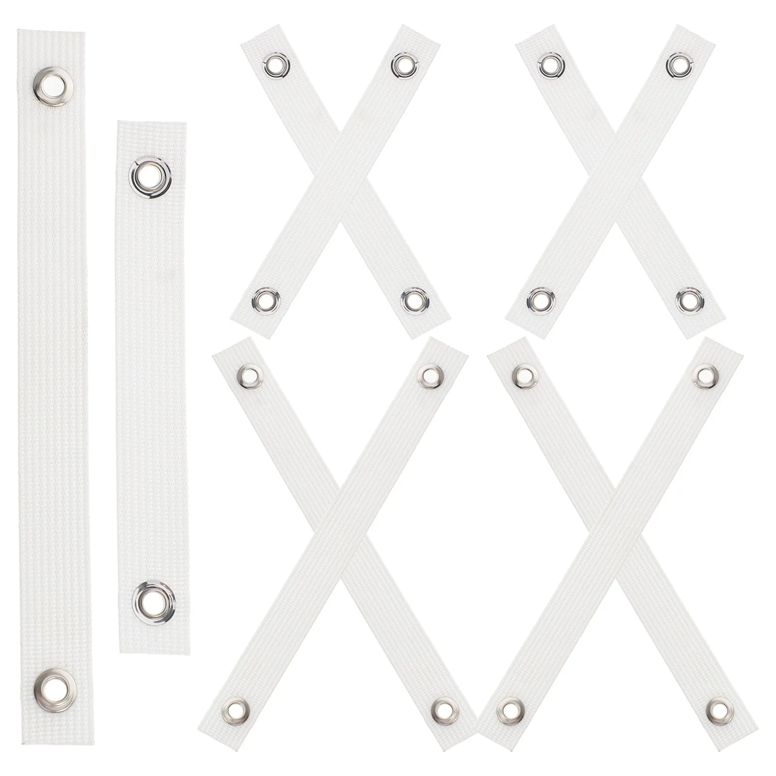 10Pcs White Furniture Anti Tip Wall Straps Heavy Duty Nylon Safety Cabinet Dresser Bookcase TV Earthquake Anchor
