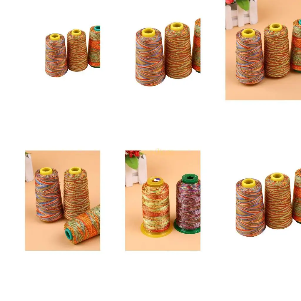 

31BF 3000 ярдов Graident Rainbow Polyest Emcroidery Swiel Leating Litching пряжа