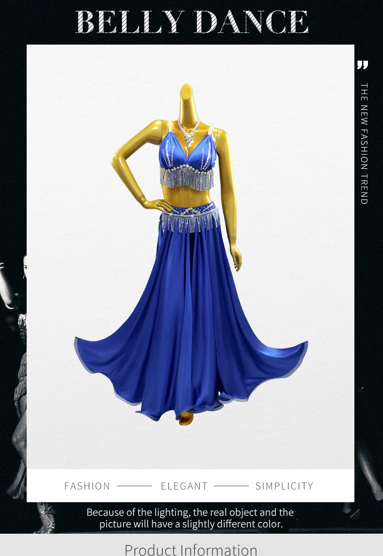 Bauchtanzkostüm Bühnenkleidung Damenanzug Orientalische Aufführungskleidung Mädchen Bauchtanzkleid Abend-Übungskleidung – Detail 2