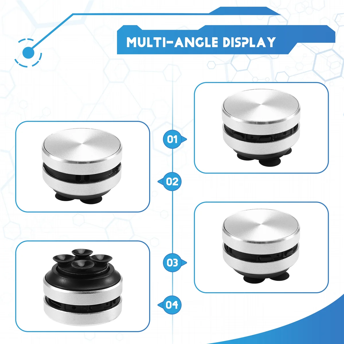 Портативный совместимый динамик костной проводимости RISEN, стереозвук, Bluetooth-динамик (серебристый)