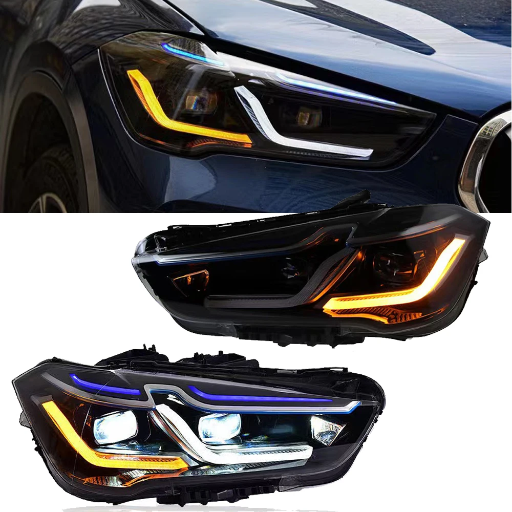 Car Model Headlamp Assembly for BMW X1 F48 F49 2016-2019LED Front Projector Lens DRL Turn Signal Lights Automotive Accessories