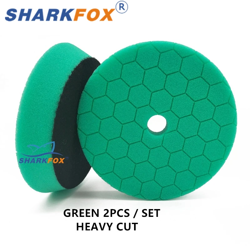 Sharkfox Polijsten Pads 3/5/6 Inch Duitsland Foam Buff Spons Pads Auto Buffing Pad Set voor DA/RO Polijstmachine Buffer Gereedschap