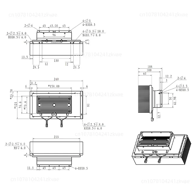 100w Thermoelectric Peltier Refrigeration Cooler 24VDC Semiconductor Air Conditioner Cooling System Diy Kit