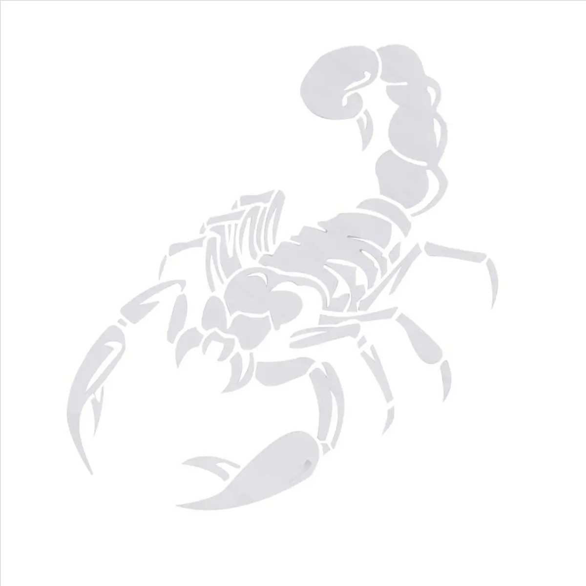 Compatible Car Decoration 3D Decal Sticker Cool Vinyl Sticker, White 40cm