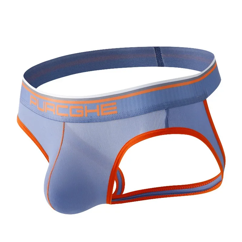 

Men's Sexy Jockstrap Gays Low-rise U Convex Pouch Underwear Ice Silk Mesh Breathable T Back Thong Quick Drying Elastic Underpant