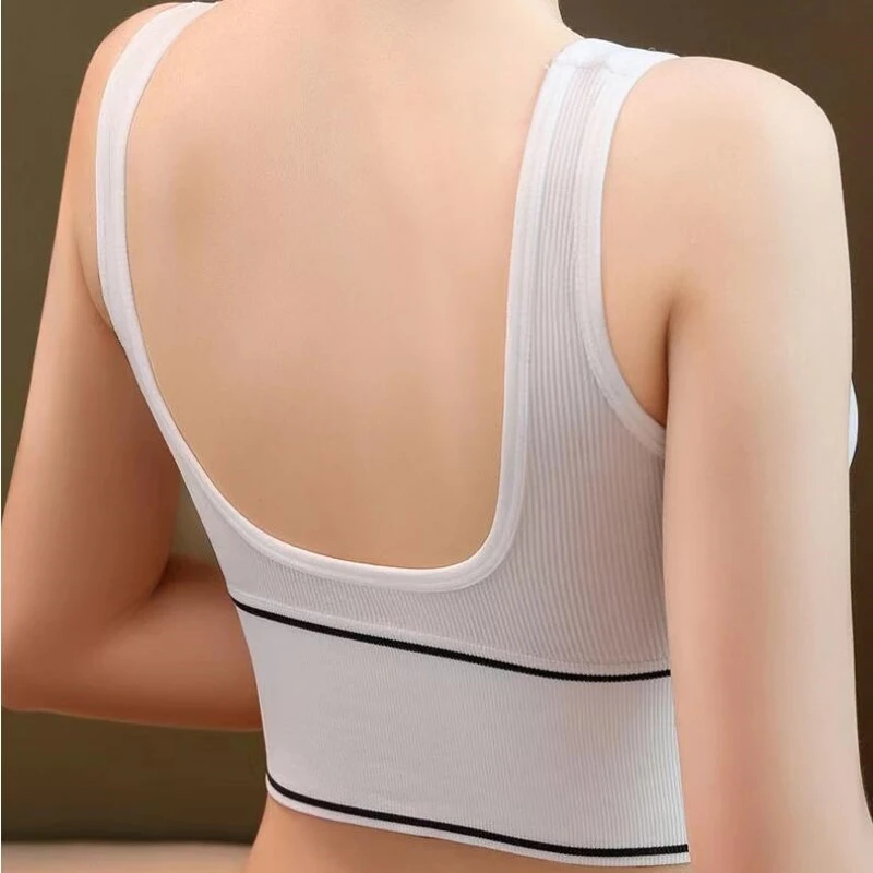 Women's Sexy Underwear Seamless Sports Bra high elasticity Deep U-Shaped Without Steel Ring Yoga Bra Top