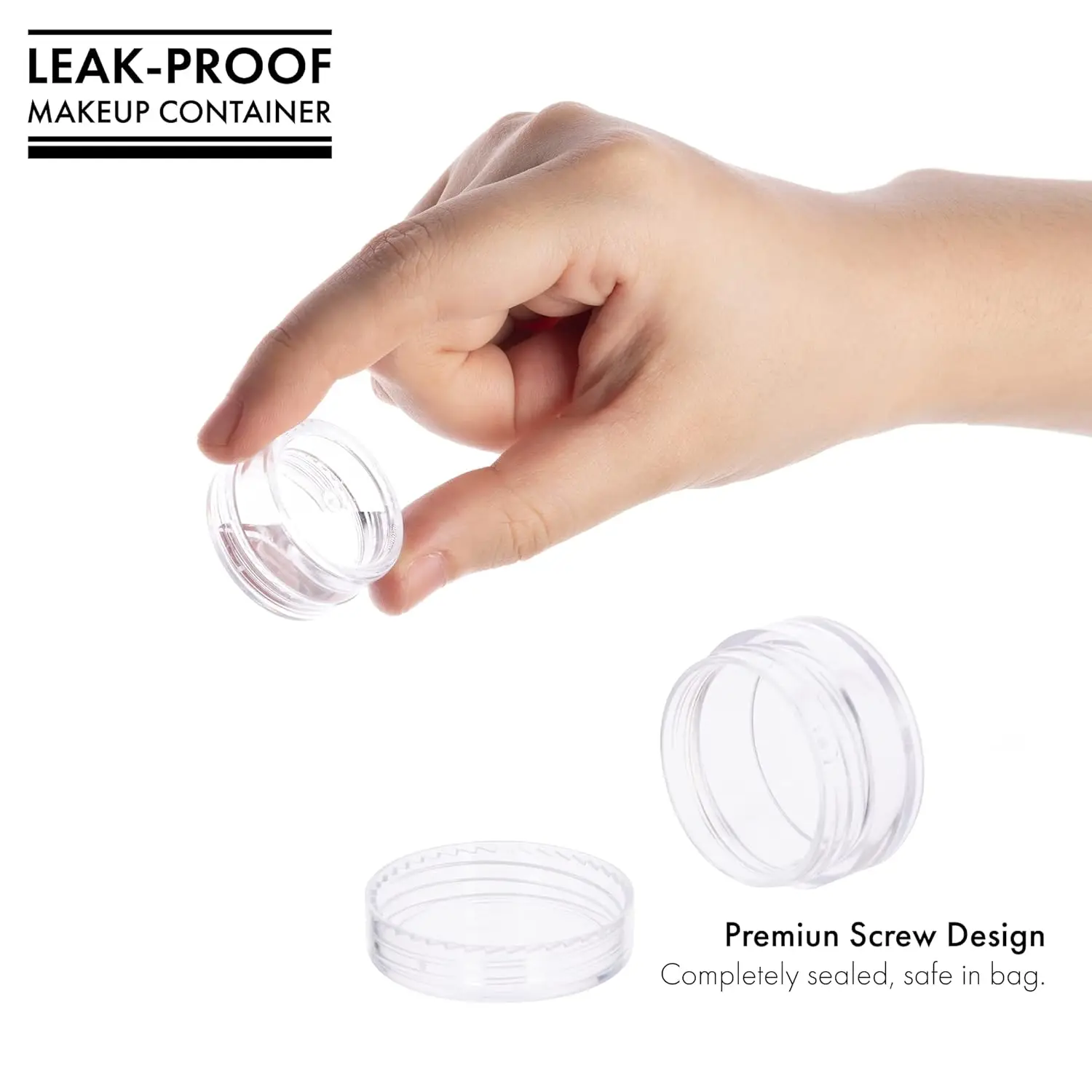 60 Stück 3 g Kunststoff-Kosmetikbehälter mit Deckel für Lotion, Cremes, Toner, Lippenbalsam, Make-up-Proben, Gläser, BPA-frei