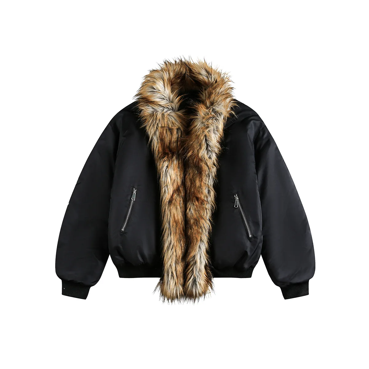 New Design Men's Winter Coats Men's Bomber Jacket Windproof Coat Fashion Streetwear Fox Fur Collar Outdoor Parka for Men Parkas