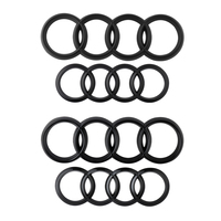 ABS 4 Ring logo Car Hood Front Bonnet Grill Rear Emblem Sticker For Audi Sline RS RS3 RS4 RS5 RS6 S1 S6 A1 A2 A3 A4 A4L P 8V 8L