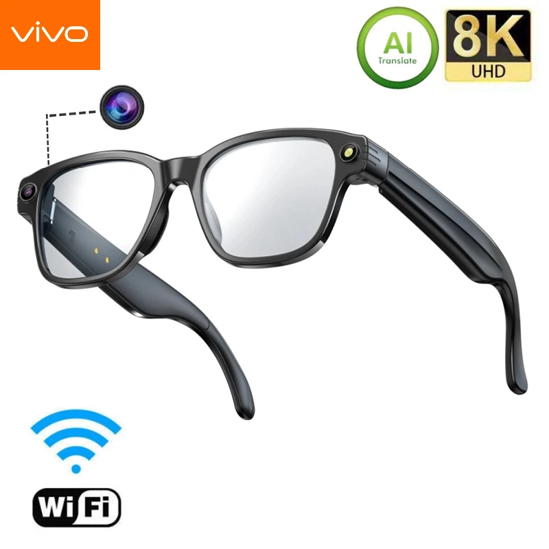 VIVO AI Smart Glasses  Sunglasses 800W Shooting Camera HD Photo Video Voice Call Translation Waterproof Bluetooth Glasses