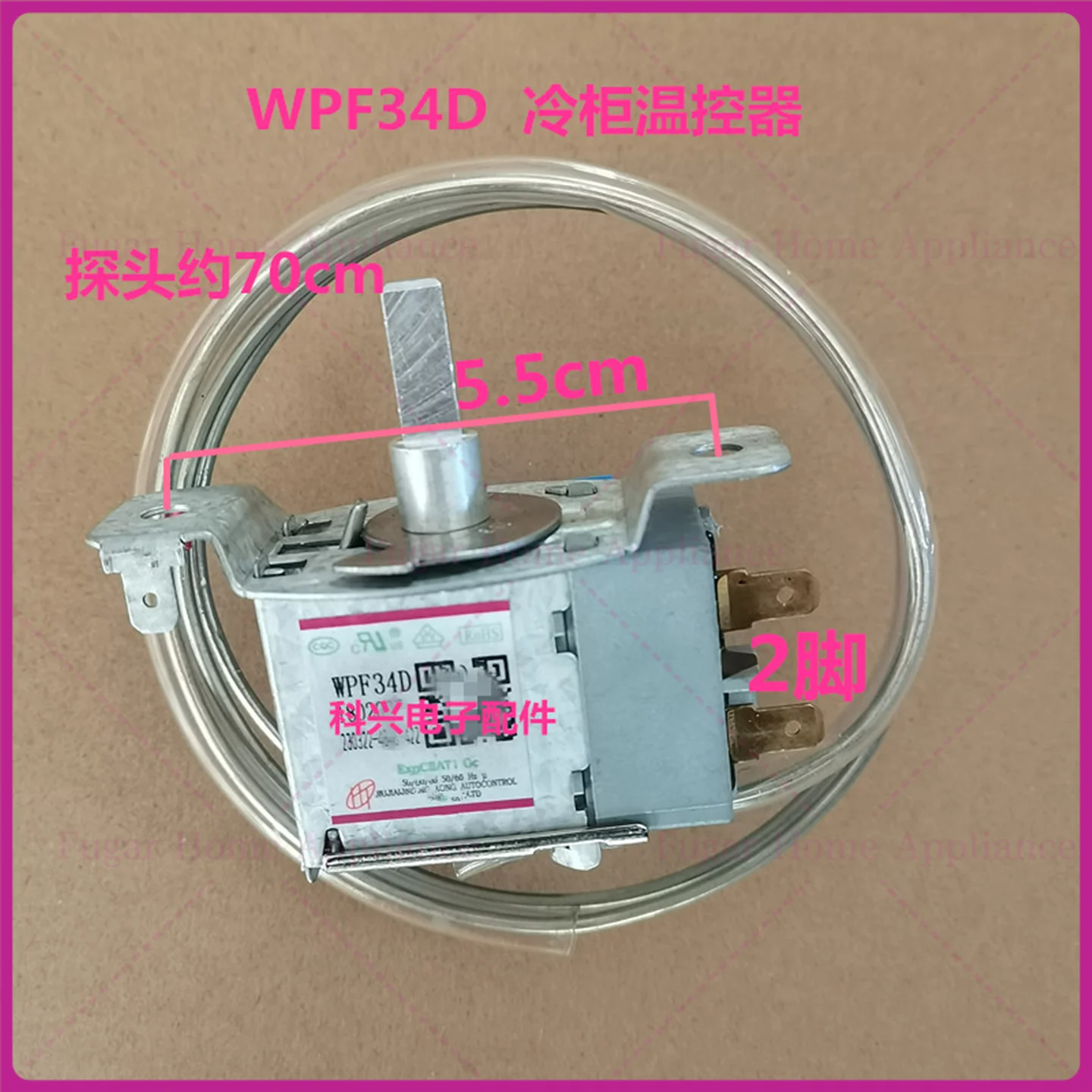 

For Hisense Rongsheng Kelong freezer thermostat WPF34D mechanical temperature control switch two feet WPF34E new
