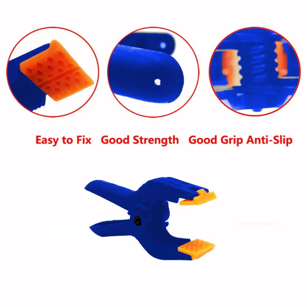 10pcs Woodworking Clamp Joinery Camp Carpentry Tools Plastic Nylon Clamps Spring Clip Photo Studio Background Tools