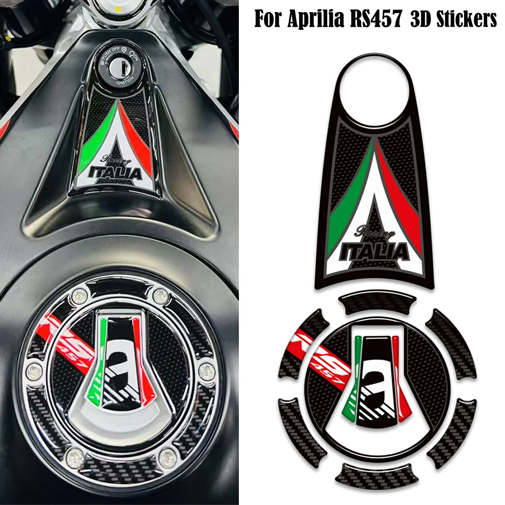 

2024 2025 Protector Tank Pad Side Grips Gas Fuel Oil Kit Knee Fairing Fender Wheels Stickers Decals For Aprilia RS457 RS 457