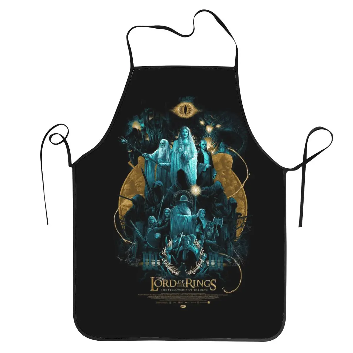 The L-Lord Of The Rings Magic Movie Apron Chef Cuisine Tablier Sleeveless Bib Kitchen Cleaning Pinafore for Women Men Painting