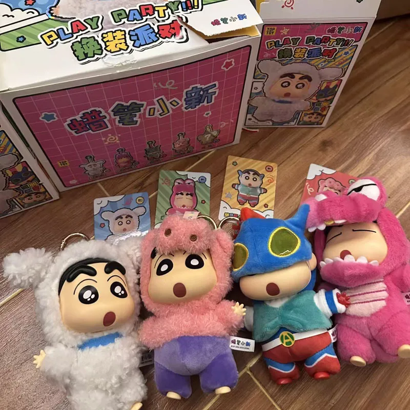 

Hot CrayonShin-Chan Blind Box Costume Party Series Vinyl Doll Anime Action Figure Mystery Box Kawaii Collection Model Toy Gift