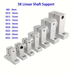 Rolamento linear SK8 para impressora CNC 3D, eixo do trilho, eixo de movimento, suporte, SK10, SK12, SK16, SK20, SK25, SK30, 8mm, 1 Pc Lot