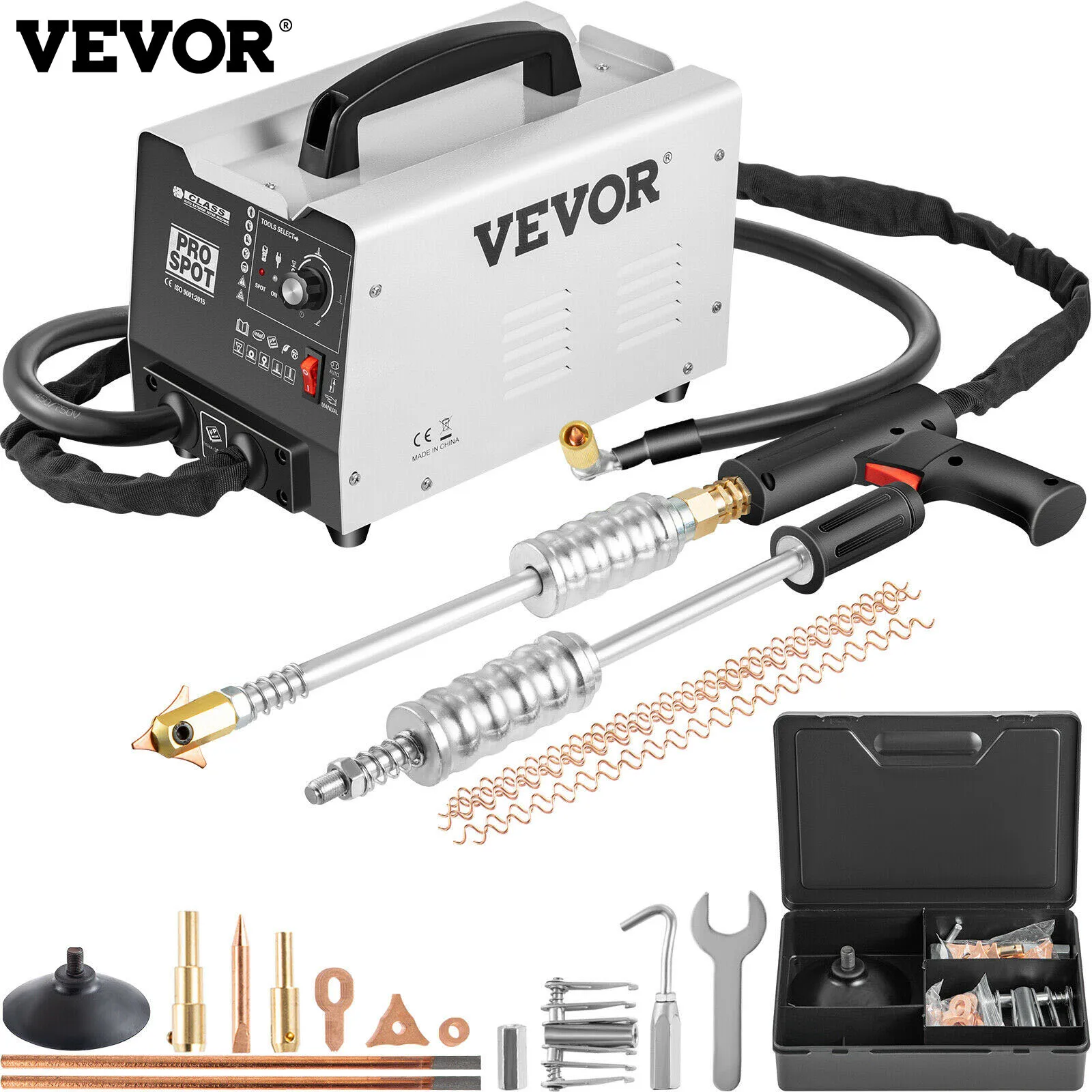 ماكينة لحام بقع VEVOR-Dent ، مدافع لحام ، لوحة سقف بونيه ، 3500A ، 1.8KW ، 2