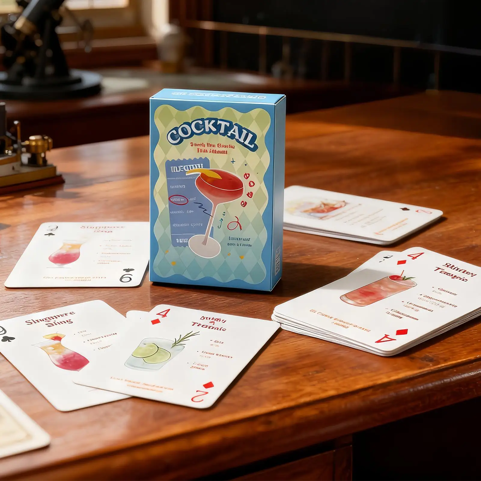 

Cocktail Themed Playing Cards Colorful Funny Drinks Board Games Adult Party Game For Holiday Festival Activities Night Birthdays