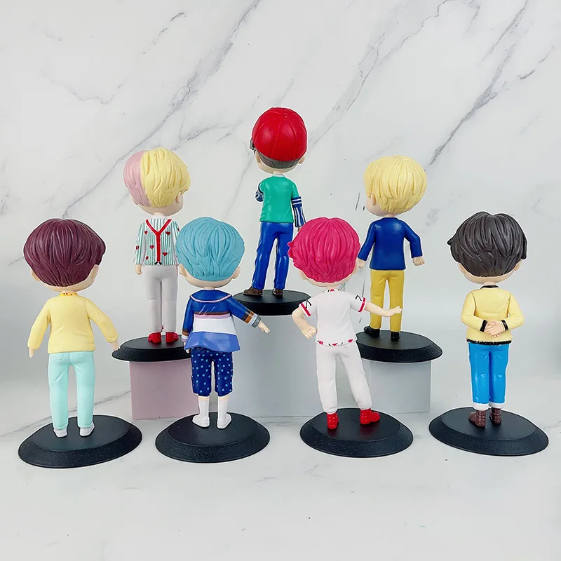 7 sztuk/zestaw 15CM Nowa Koreańska Kpop Star Bangtan Groups Boys Figurki Modelowe PVC Zabawki Akcji Lalki Zestaw Idoli Celebrytów Kolekcja Fanów Prezenty