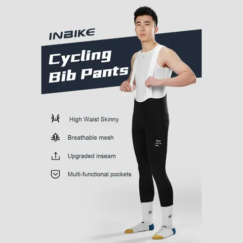 INBIKE 남성용 사이클링 턱받이 바지 MTB 도로 자전거 여름 스포츠 자전거 유니폼 용 통기성 빠른 건조 사이클링 바지 Best5 INBIKE 남성용 사이클링 턱받이 바지 MTB 도로 자전거 여름 스포츠 자전거 유니폼 용 통기성 빠른 건조 사이클링 바지 Best5
