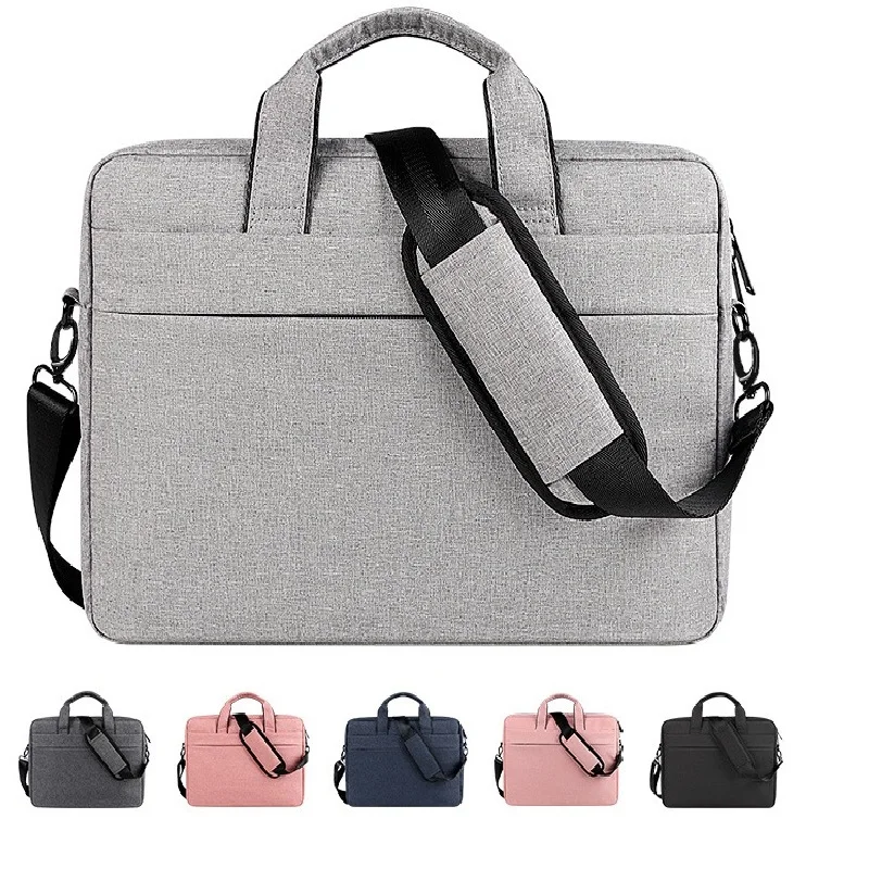 

Laptop Shoulder Bag for DERE Laptops R16 Pro Sleeve Waterproof Canvas Zip Pouch Multi Pocket Briefcases with Belt For Rod Handle