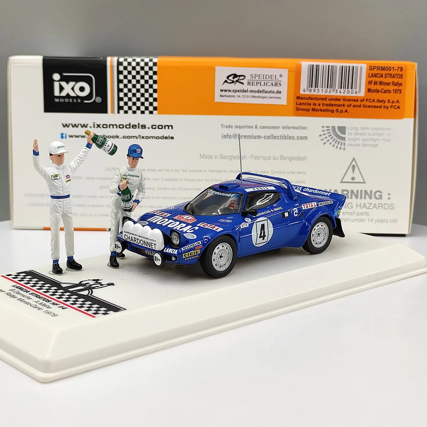 Diecast IXO 1:43 Scale LANCIA STRATOS HF #4 Monte Carlo Rally Championship 1979 Alloy Car Model