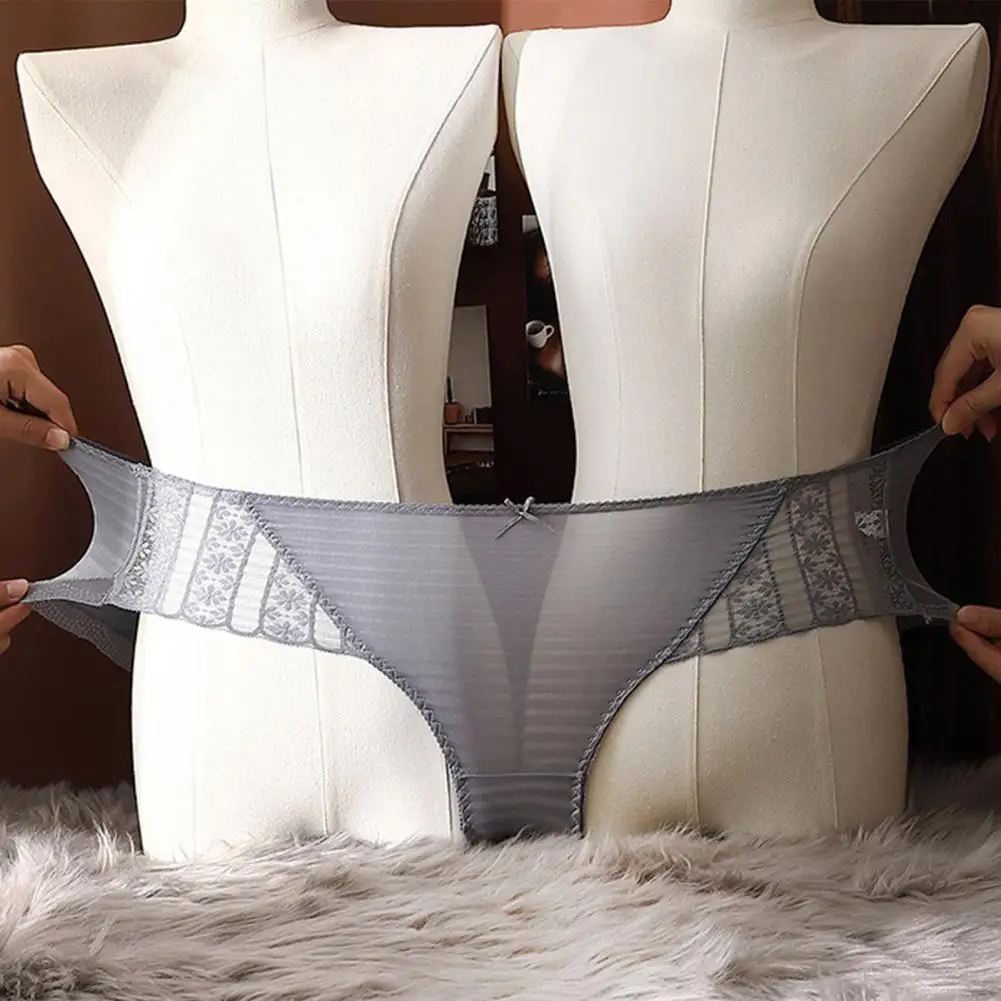 Bragas de encaje cómodas para mujer, ropa interior de talla grande, Control de barriga, bragas de encaje, ropa interior levantada a tope de cintura media