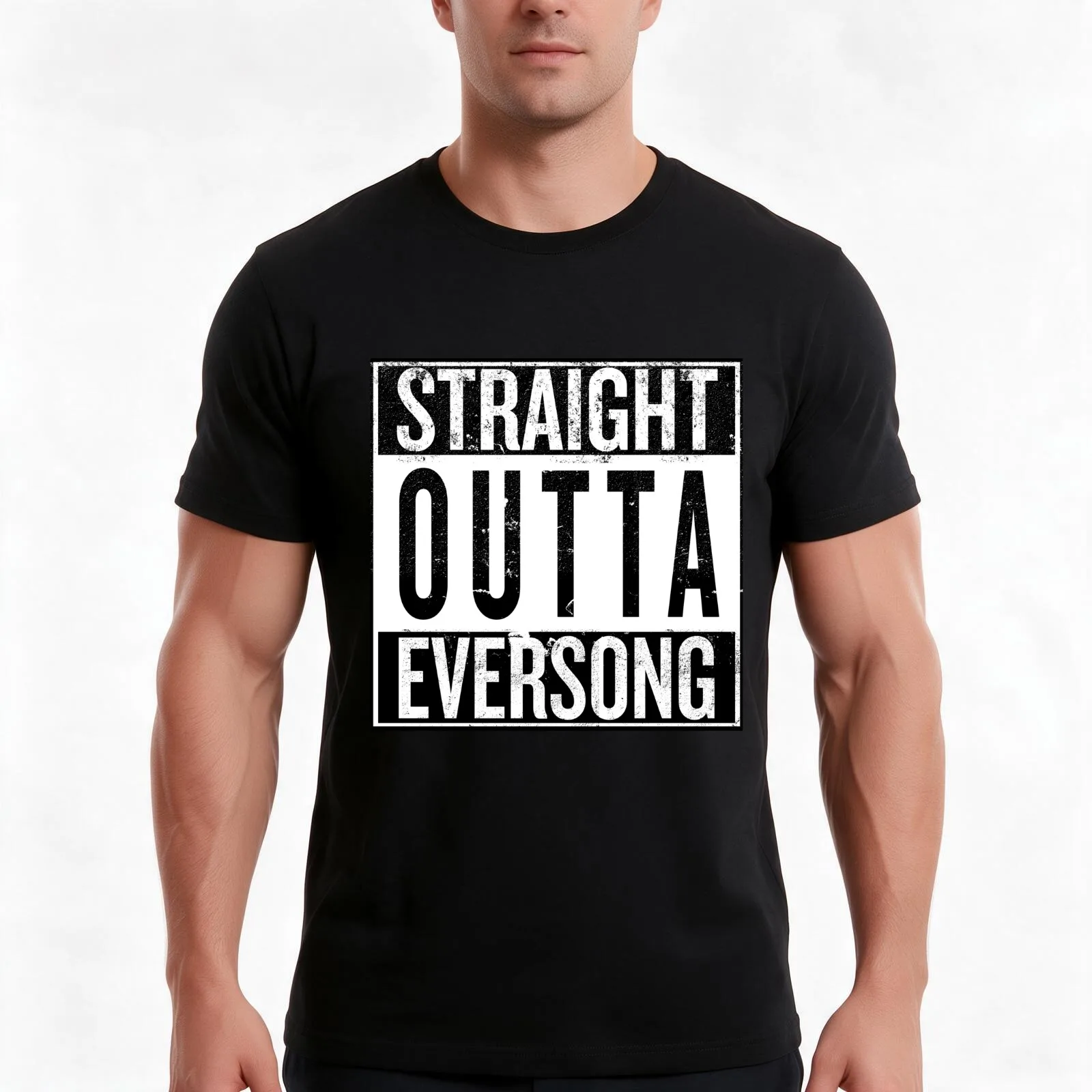 Straight outta Eversong T-Shirt, Summer Casual Cotton Tee, Oversized Streetwear Tops, Vintage Graphic Print, Unisex Men Women