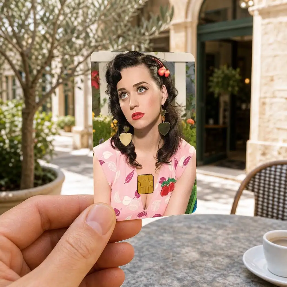 Katy Perry Waterproof Bank Card Sticker Skin for Credit Debit Chip Cards Decorative Cover Film