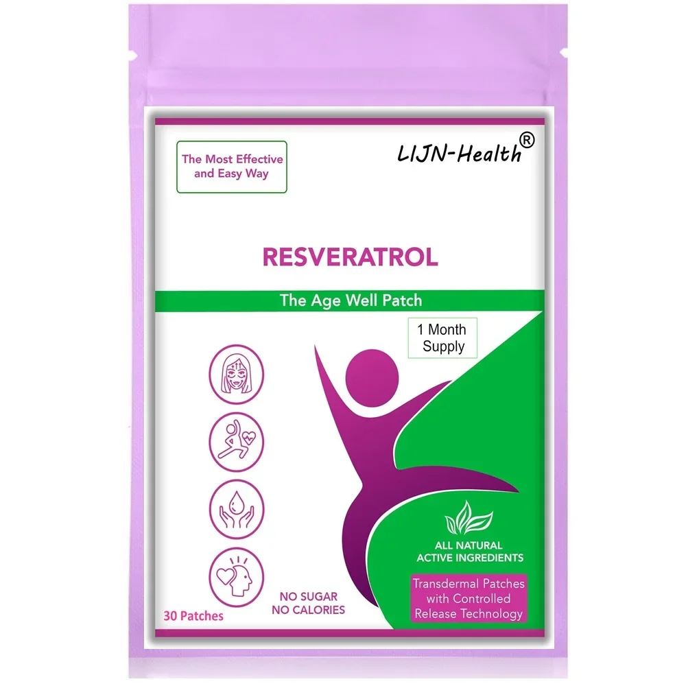 Resveratrol Patches - Transdermal Patches 30 Patches One Month Supply-USA Made