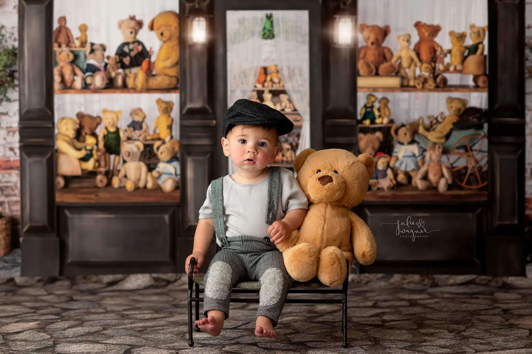 Downtown Shop Backdrops Kids Baby Birthday Cake Smash Photography Child Photocall Backgrounds