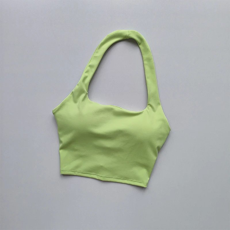 Sommer Neu Sexy Neckholder mit Brustpolstern, Sport-BH mit schönem Rücken, Damen Leichter Luxus-Mode, Einzigartiger Plissierter Sport-BH – Detail 3