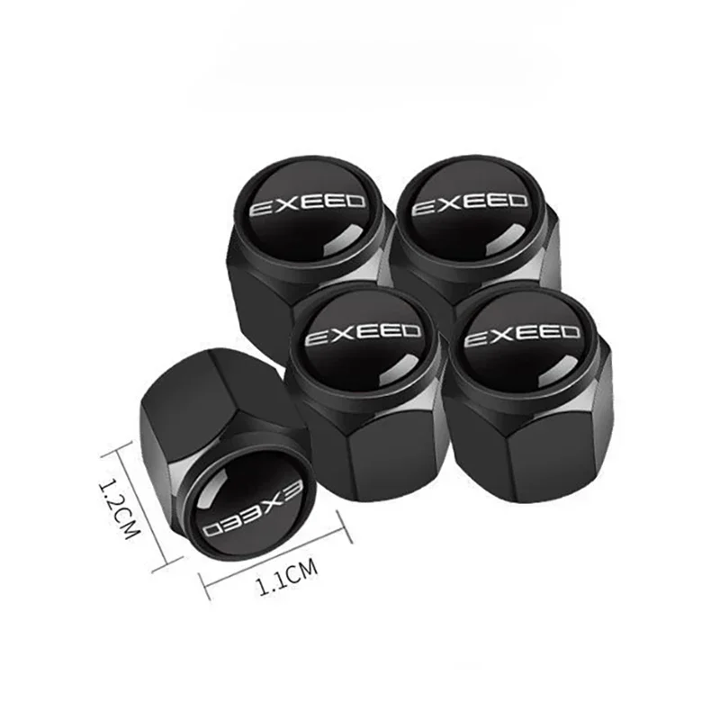 4Pcs for Chery Exeed VX LX TXL Metal Car Wheel Tire Air Valve Caps Stem Cover with Logo Accessories Car Valve Cap Decoration New