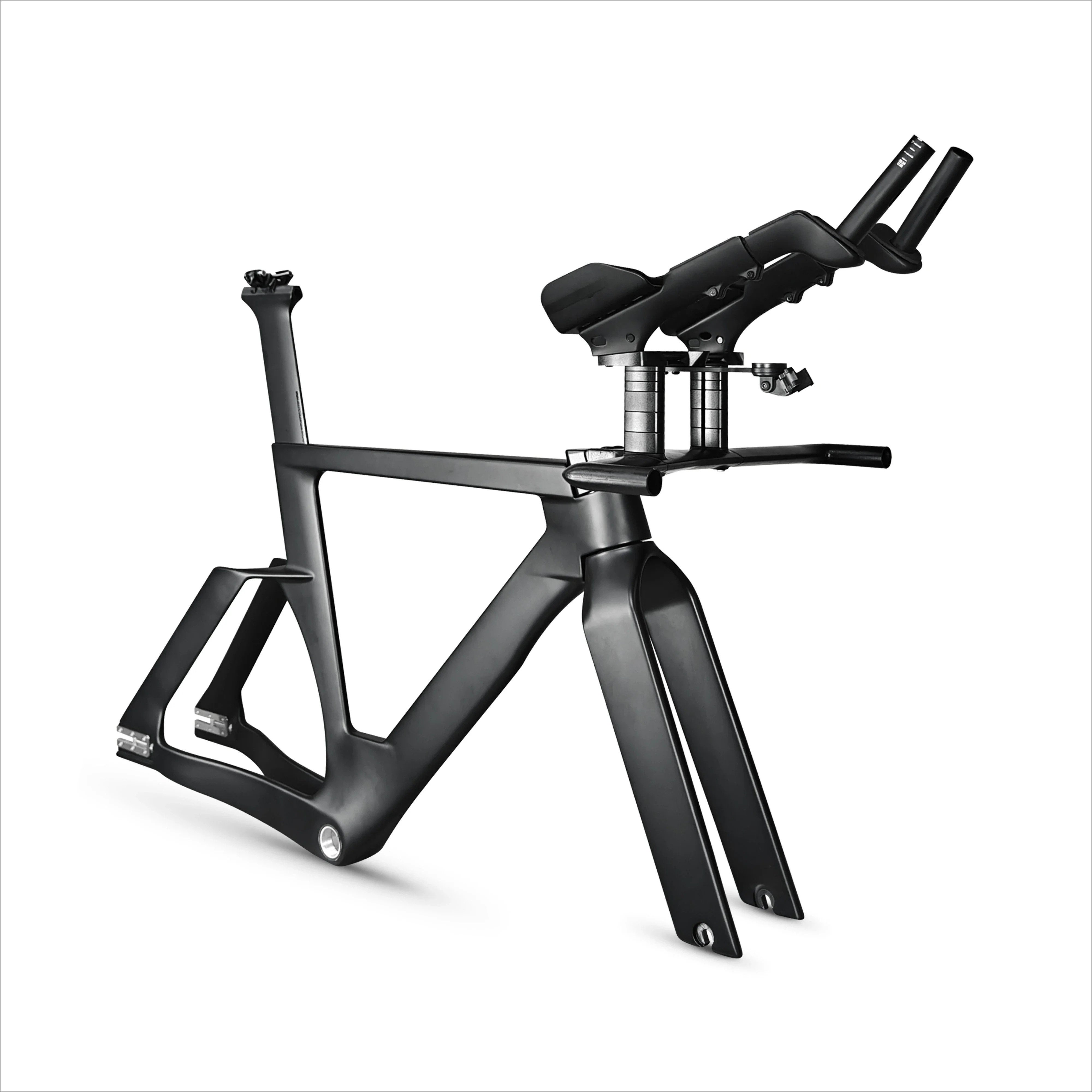 T800 Racing Track Fixed Gear Bike Carbon Frameset with Ergonomics Design Handlebar Black Matte