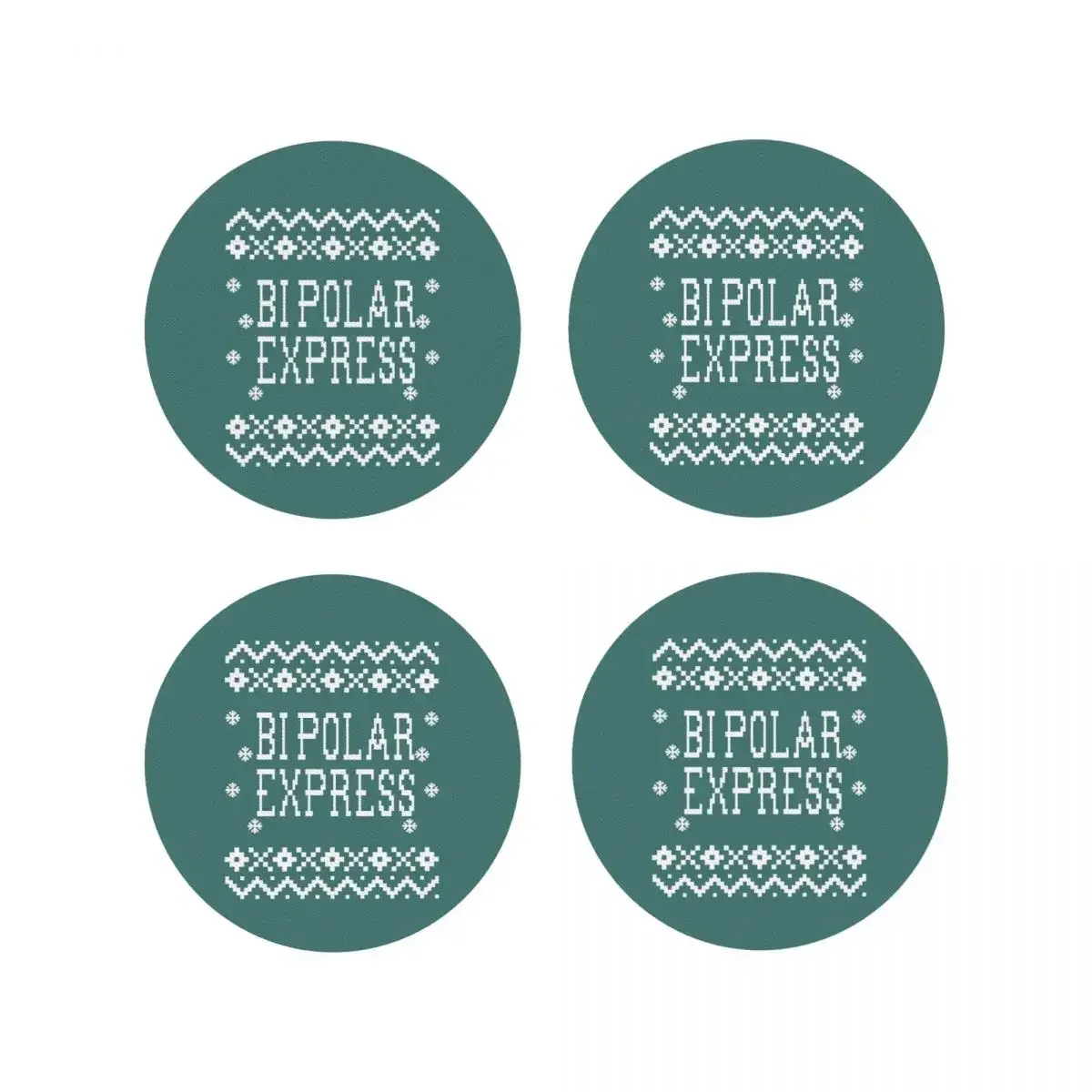 

Кухонные подставки под чашки The Polar Express Coasters, нескользящие, изолирующие, для кофе, для декора дома, набор из 4 штук